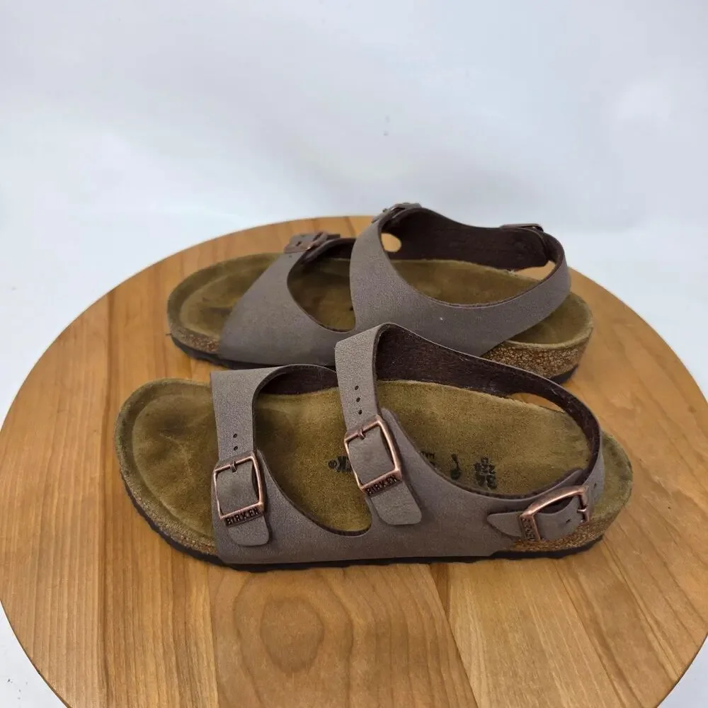 Birkenstock Sandals Youth 3 Brown Strappy Ankle Buckle Adjustable Summer Comfort